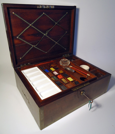 Ackermann antique watercolor paint box